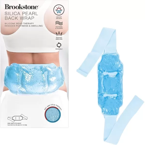 imageBrookstone Gel Bead Ice Pack Back Wrap  Ice Belt for Lower Back Pain Relief  Silicone Bead Hot Cold Pack to Reduce Swelling  Gel Bead Ice Packs Reusable for Back Pain Relief LavenderSky Blue