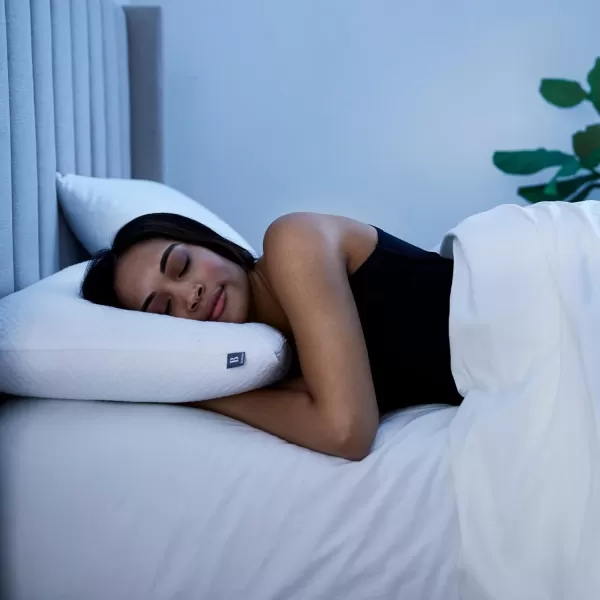 imageBrookstone 2in1 Comfort Memory Foam Pillow with Better Than Down Fill for Firm Yet Plush Feel  Innovative Hybrid Design Bed Pillow with DualSided Cool ampamp Warmth Comfort All Seasons  Soft PillowLayer Adjust Pillow