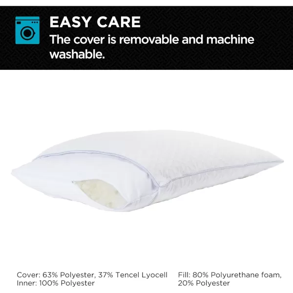 imageBrookstone 2in1 Comfort Memory Foam Pillow with Better Than Down Fill for Firm Yet Plush Feel  Innovative Hybrid Design Bed Pillow with DualSided Cool ampamp Warmth Comfort All Seasons  Soft PillowJust Right Pillow