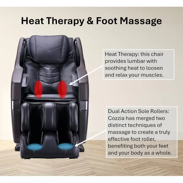 imageBrookstone BK250 Full Body 2D LTrack Technology Massage Chair with Heat Therapy Zero Gravity Extendable Footrest with Sole Rollers Brown ampamp Black 2024