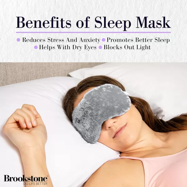 imageBrookstone Eye Mask for Hot ampamp Cold Therapy  Sleeping Mask for Stye Eye Treatment Compression  Lavender Infused Sleep Mask for Men ampamp Women  Weighted Eye Mask for Sleeping Midnight BlackGlacier Gray