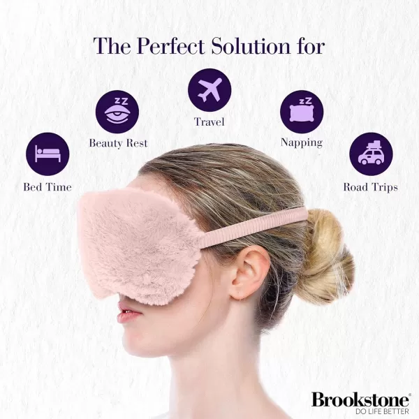 imageBrookstone Eye Mask for Hot ampamp Cold Therapy  Sleeping Mask for Stye Eye Treatment Compression  Lavender Infused Sleep Mask for Men ampamp Women  Weighted Eye Mask for Sleeping Midnight BlackBlush Pink