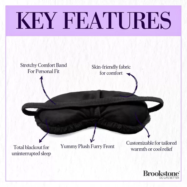 imageBrookstone Eye Mask for Hot ampamp Cold Therapy  Sleeping Mask for Stye Eye Treatment Compression  Lavender Infused Sleep Mask for Men ampamp Women  Weighted Eye Mask for Sleeping Midnight BlackMidnight Black