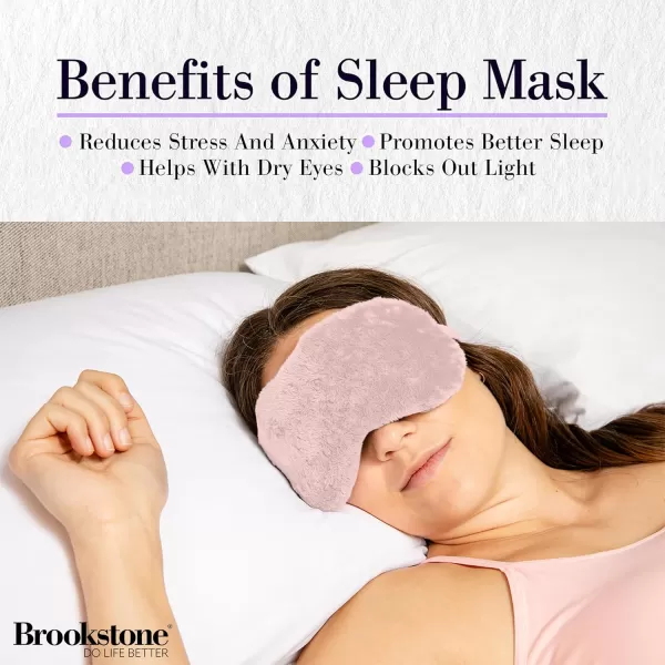 imageBrookstone Eye Mask for Hot ampamp Cold Therapy  Sleeping Mask for Stye Eye Treatment Compression  Lavender Infused Sleep Mask for Men ampamp Women  Weighted Eye Mask for Sleeping Midnight BlackBlush Pink