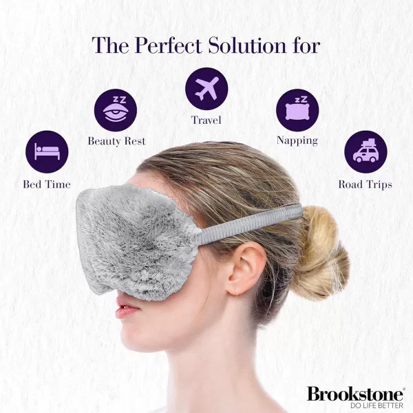 imageBrookstone Eye Mask for Hot ampamp Cold Therapy  Sleeping Mask for Stye Eye Treatment Compression  Lavender Infused Sleep Mask for Men ampamp Women  Weighted Eye Mask for Sleeping Midnight BlackGlacier Gray