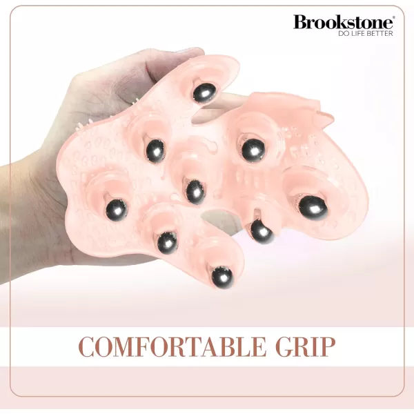 imageBrookstone Palm Roller Massager  Hand Held Roller Massager for Stress and Muscle Relief  Large Massage Gloves  Hand Massager Glove  Massage Glove for Relaxation LavenderBlush Pink