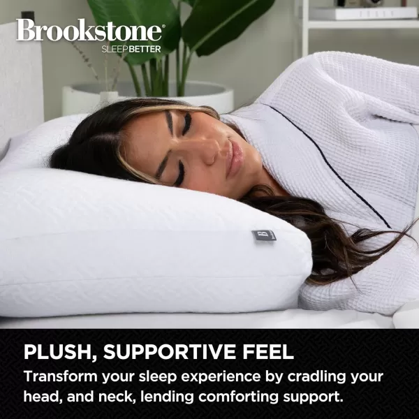 imageBrookstone TempSense Down Alternative Pillow Set  King Size Bed Pillows for Adults Comfortable and Supportive Bedroom Pillows for Bed Ideal for All Sleep Positions  2 Pack WhiteWhite