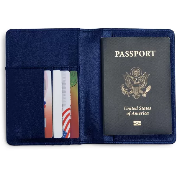 imageBrookstone Travel Passport Wallet  RFIDBlocking Passport Cover Vaccine Card Organizer  Credit Card Wallet for Men and Women NavyNavy