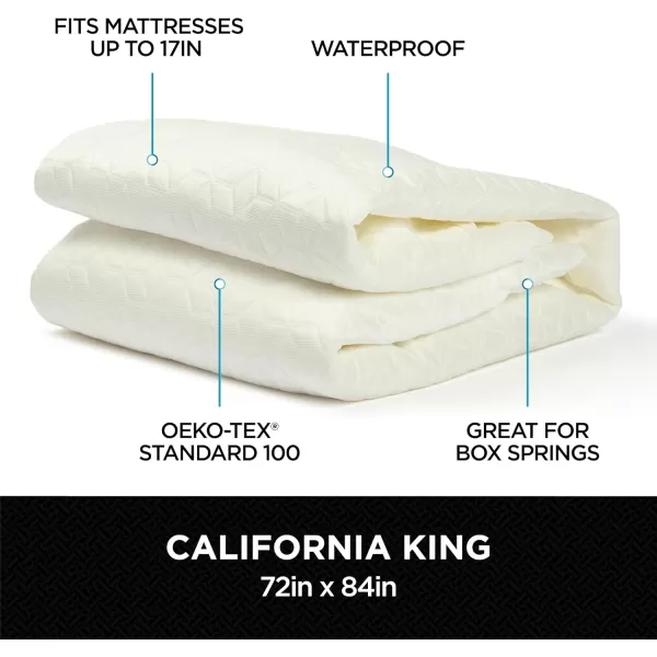 imageBrookstone Ultimate Mattress Protector with Cool Touch  Premium Polyester and Polyethylene Fabric for Optimal Comfort and Protection  Cooltouch Fiber for Hot Sleepers  California King Size WhiteWhite