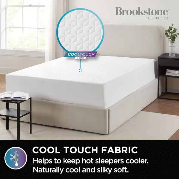 imageBrookstone Ultimate Mattress Protector with Cool Touch  Premium Polyester and Polyethylene Fabric for Optimal Comfort and Protection  Cooltouch Fiber for Hot Sleepers  California King Size WhiteWhite