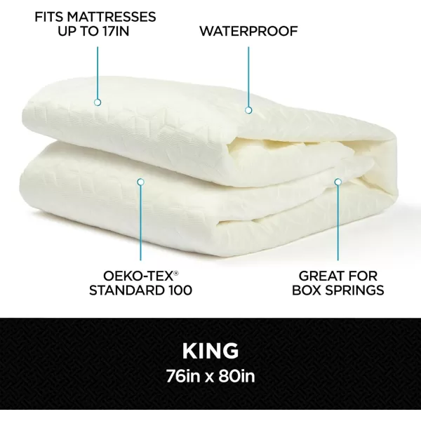 imageBrookstone Ultimate Mattress Protector with Cool Touch  Premium Polyester and Polyethylene Fabric for Optimal Comfort and Protection  Cooltouch Fiber for Hot Sleepers  California King Size WhiteWhite