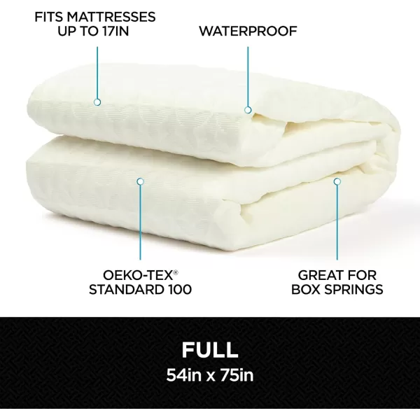 imageBrookstone Ultimate Tencel Blend Mattress Protector with CleanSense Technology  Mattress Cover Protector for Comfort ampamp Protection Polyester Fabric ampamp Lenzing Tencel  King Size Bed WhiteWhite