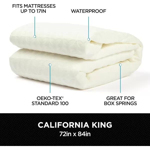 imageBrookstone Ultimate Tencel Blend Mattress Protector with CleanSense Technology  Mattress Cover Protector for Comfort ampamp Protection Polyester Fabric ampamp Lenzing Tencel  King Size Bed WhiteWhite