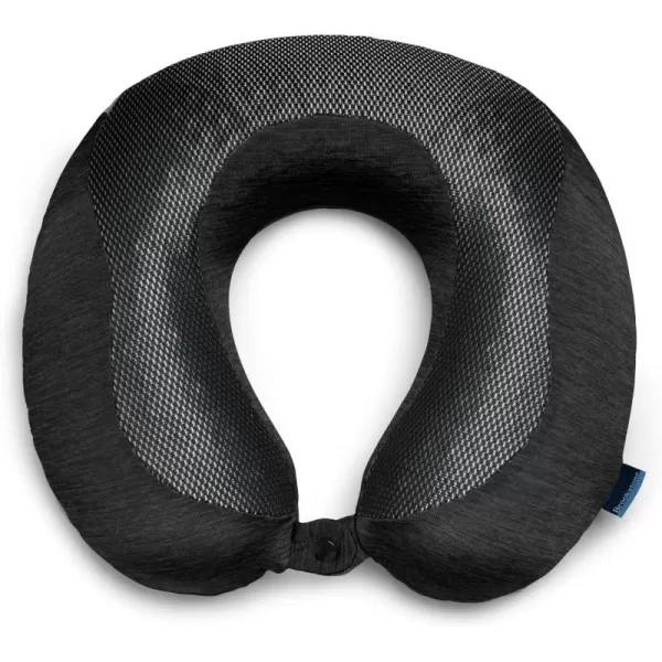 imageBrookstone Cool Touch Memory Foam Head and Neck Travel Pillow for Vacations Airplanes Trains Buses and Cars Size One Size BlackBlack