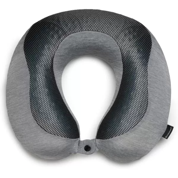 imageBrookstone Cool Touch Memory Foam Head and Neck Travel Pillow for Vacations Airplanes Trains Buses and Cars Size One Size BlackDark Grey