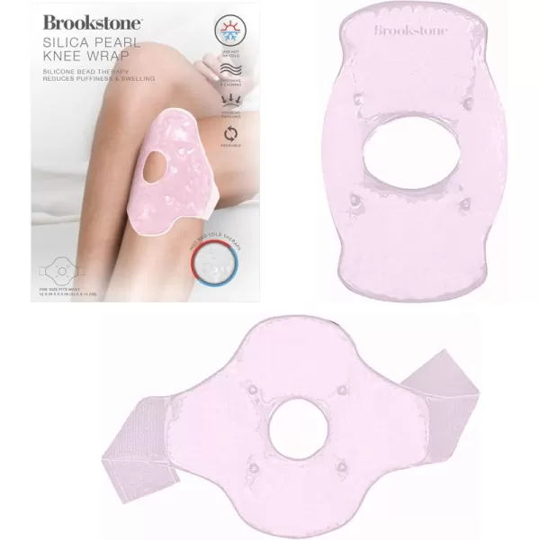 imageBrookstone Knee Ice Pack Wrap with Silica Beads  Hot and Cold Therapy  Fast Acting Ice Pack for Knee Pain Relief  Reusable Knee Ice Pack for Swelling Injuries and PostSurgery RecoveryPink