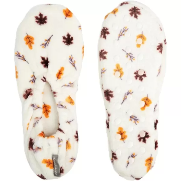 imageBrookstone Plush Footies  Slippers with Memory Foam Insole  UltraSoft Sherpa Footies for Indoor Wear NonSkid Sole OneSizeFitsMost Machine Washable Slippers for Women  Gift for MomPlush  Leaf