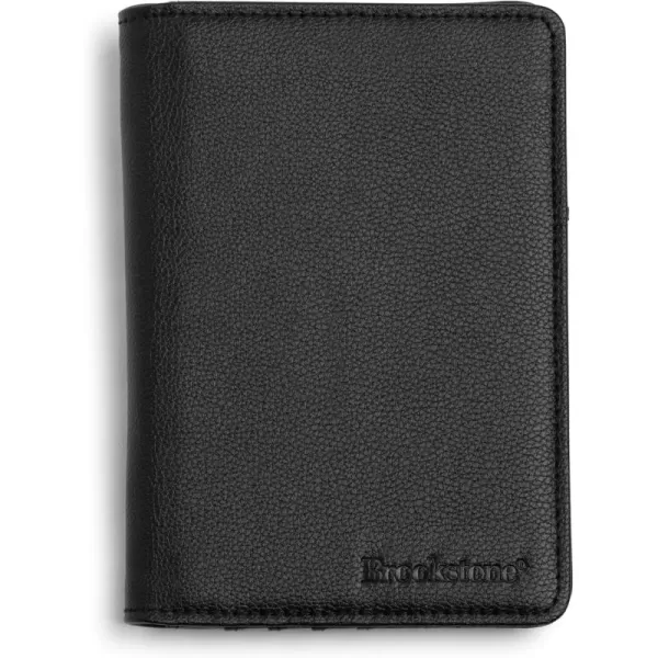 imageBrookstone Travel Passport Wallet  RFIDBlocking Passport Cover Vaccine Card Organizer  Credit Card Wallet for Men and Women NavyBlack