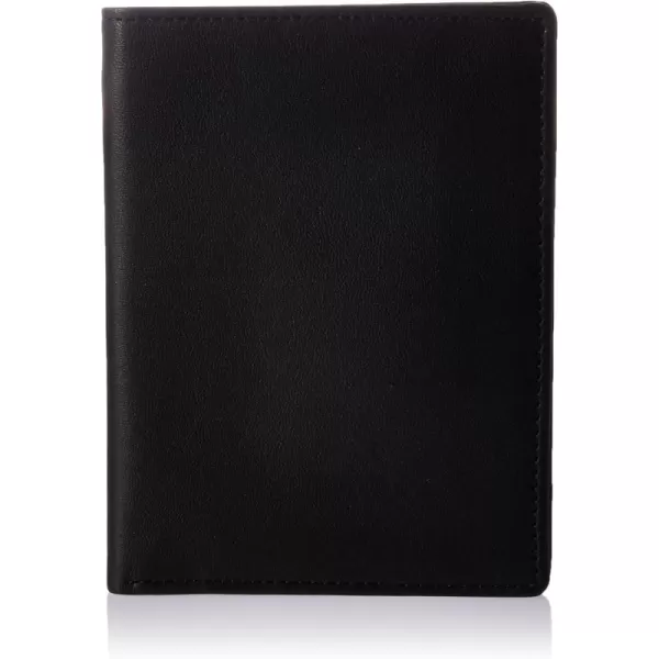 imageRoyce Leather RFID Blocking Bifold Passport Currency Travel Wallet Black One Size