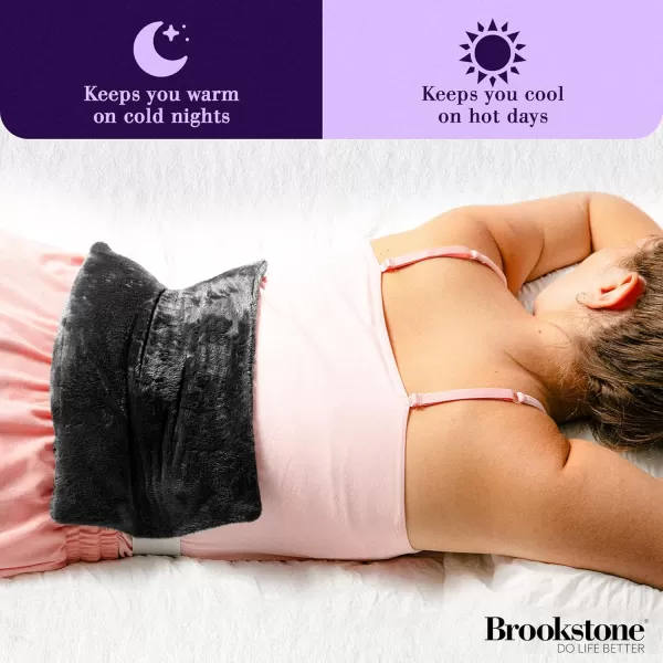 imageBrookstone  TheraSpa Cooling ampamp Heated Back Wrap with Adjustable Strap  Cold Pack ampamp Microwave Heating Pad for Back Pain Relief  Healthy Posture Support  LavenderInfused Blush PinkBack Wrap  Midnight Black