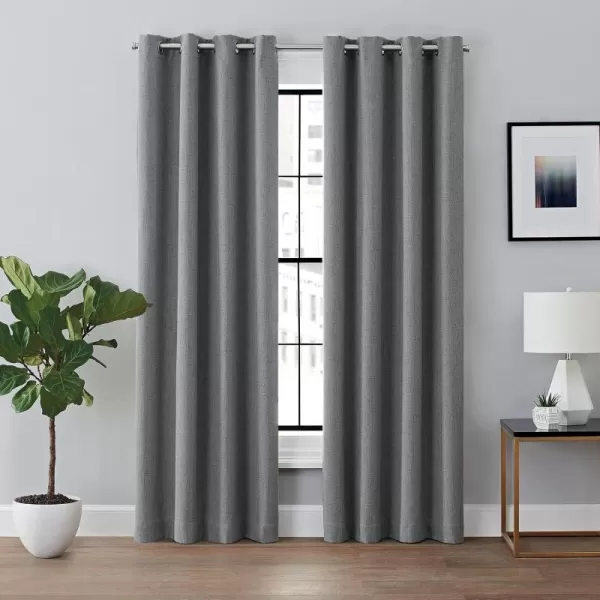 imageBROOKSTONE Renwick Blackout Thermal Grommet Window Curtains for Bedroom Single Panel 50quot x 95quot MochaGrey