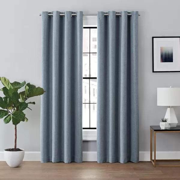 imageBROOKSTONE Renwick Blackout Thermal Grommet Window Curtains for Bedroom Single Panel 50quot x 95quot MochaInk