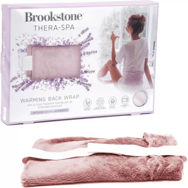 imageBrookstone  TheraSpa Cooling ampamp Heated Back Wrap with Adjustable Strap  Cold Pack ampamp Microwave Heating Pad for Back Pain Relief  Healthy Posture Support  LavenderInfused Blush PinkBack Wrap  Blush Pink