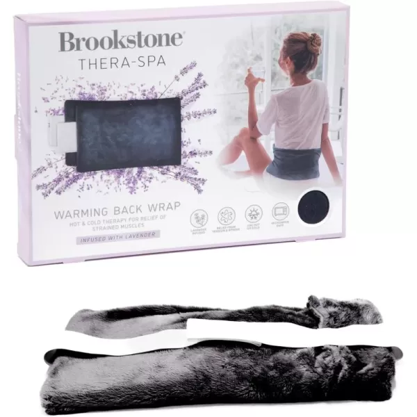 imageBrookstone  TheraSpa Cooling ampamp Heated Back Wrap with Adjustable Strap  Cold Pack ampamp Microwave Heating Pad for Back Pain Relief  Healthy Posture Support  LavenderInfused Blush PinkBack Wrap  Midnight Black