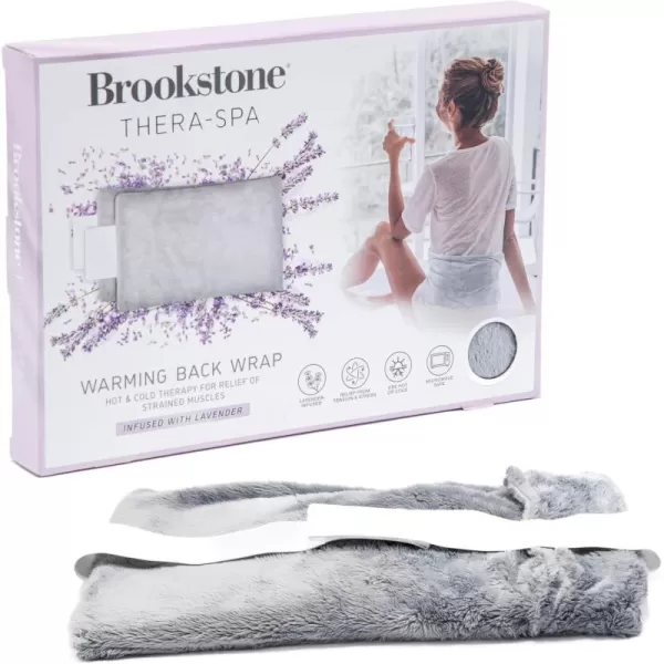 imageBrookstone  TheraSpa Cooling ampamp Heated Back Wrap with Adjustable Strap  Cold Pack ampamp Microwave Heating Pad for Back Pain Relief  Healthy Posture Support  LavenderInfused Blush PinkBack Wrap  Glacier Gray