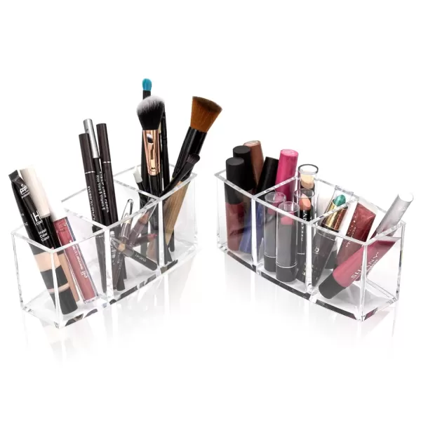 imageBrookstone 2 Pack Brush Holder Makeup Organizer for Vanity Fits Various Accessories Versatile Storage Solution Cosmetic Display Case for Brushes