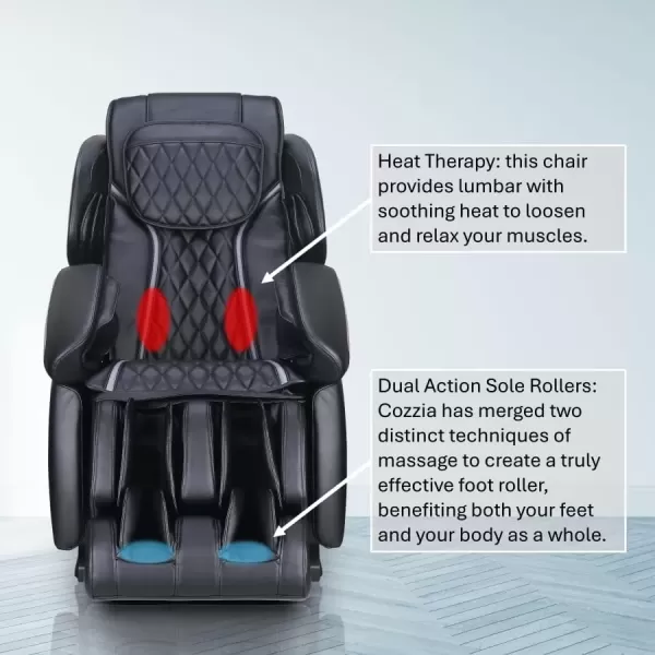 imageBrookstone BK450 Full Body 3D LTrack Technology Massage Chair with Heat Therapy Zero Gravity Extendable Footrest with Sole Rollers Black ampamp Grey 2024