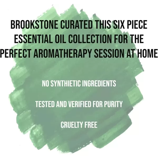 imageBrookstone Essential Oil Herbal Collection  100 Pure Steam Distilled Therapeutic Grade Essential Oil Set for Aromatherapy Diffuser and Topical Use  6Pack 10ml Bottles