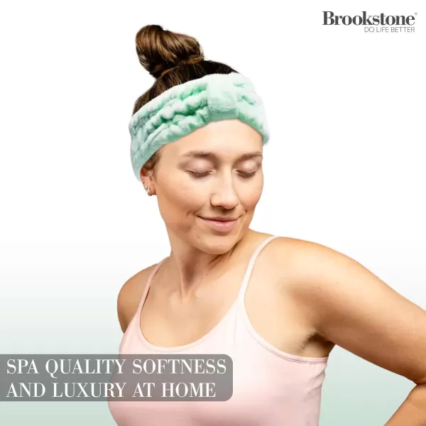 imageBrookstone Facial Headband  Comfortable Head Band for Skincare Face Washing and Makeup Application Mint