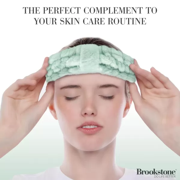 imageBrookstone Facial Headband  Comfortable Head Band for Skincare Face Washing and Makeup Application Mint