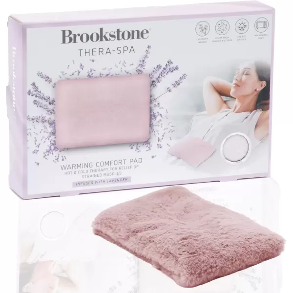 imageBrookstone HotCold Microwavable Heating Pad for Period Cramps  Premium Comfort Fur Massage Pad  Cold Pack for Back Pain Relief  Small Microwave Heating Pad Infused with Lavender Glacier GrayHeating Pad  Blush Pink