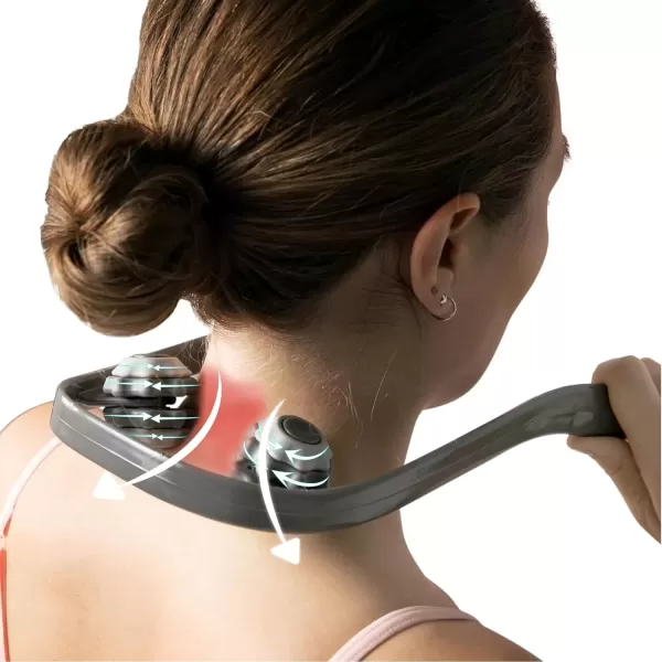 imageBrookstone Neck Massager Roller  Handheld Neck Roller Massage for Pain Relief  Premium Neck Massage Roller for Shoulders and Neck  Effective Handheld Massager for Stress and Tension Relief