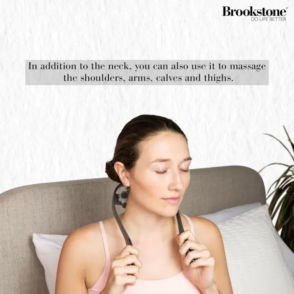 imageBrookstone Neck Massager Roller  Handheld Neck Roller Massage for Pain Relief  Premium Neck Massage Roller for Shoulders and Neck  Effective Handheld Massager for Stress and Tension Relief