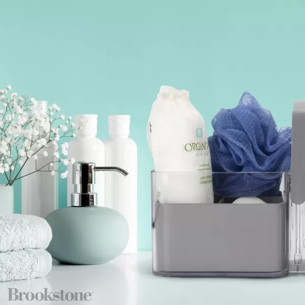 imageBrookstone Portable Shower Caddy with Handle Bathroom Organizer Basket with Removable Inners Plastic Bath Tote BPA Free