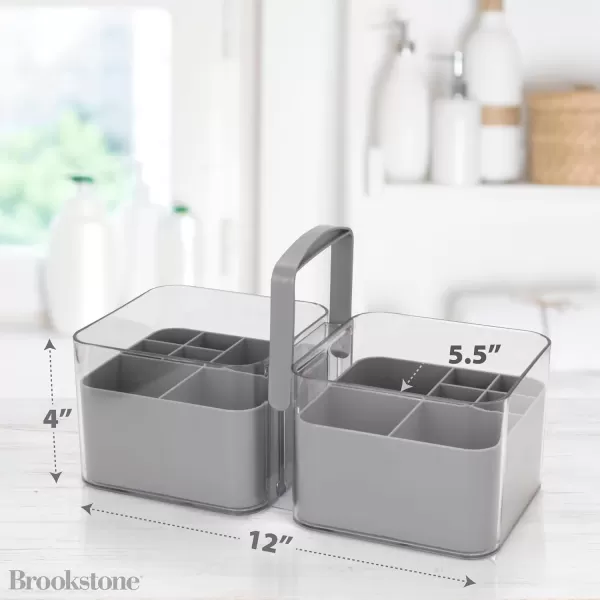 imageBrookstone Portable Shower Caddy with Handle Bathroom Organizer Basket with Removable Inners Plastic Bath Tote BPA Free