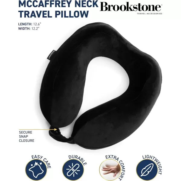 imageBrookstone x Christian McCaffrey Travel Neck Pillow  Soft Supportive UShaped Travel Pillow for Travel Recovery ampamp ComfortBlack