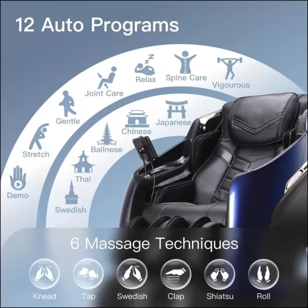 imageBrookstone BK750 Mach IX Full Body Zero Gravity 4D Humanistic Massage Chair with Heat Therapy SLCurve Track Extendable Footrest with Sole Rollers 7 Touchscreen Brown ampamp Espresso 2024