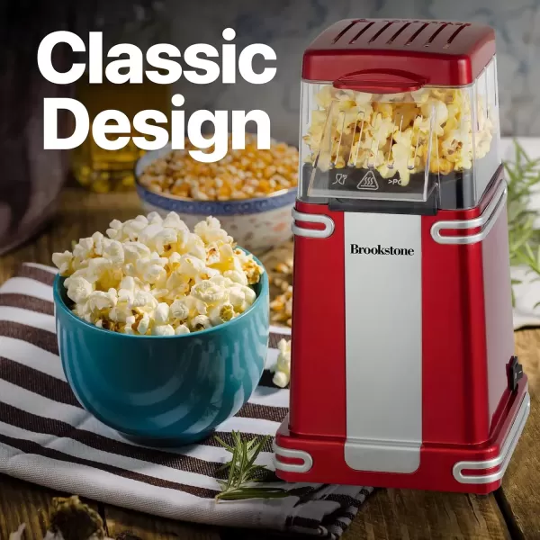 imageBrookstone Classic Style Popcorn Machine Air Popper Popcorn Maker Machine Electric Nostalgia Movie Theatre Popcorn Style Makes 2 Cups No Oil Food Safe Nostalgia Popcorn Maker Holiday Gift