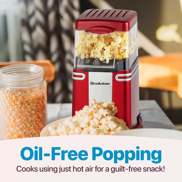 imageBrookstone Classic Style Popcorn Machine Air Popper Popcorn Maker Machine Electric Nostalgia Movie Theatre Popcorn Style Makes 2 Cups No Oil Food Safe Nostalgia Popcorn Maker Holiday Gift