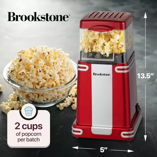 imageBrookstone Classic Style Popcorn Machine Air Popper Popcorn Maker Machine Electric Nostalgia Movie Theatre Popcorn Style Makes 2 Cups No Oil Food Safe Nostalgia Popcorn Maker Holiday Gift