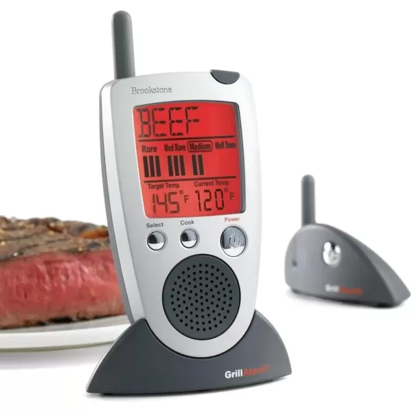 imageBrookstone Grill Alert Talking Remote Meat Thermometer