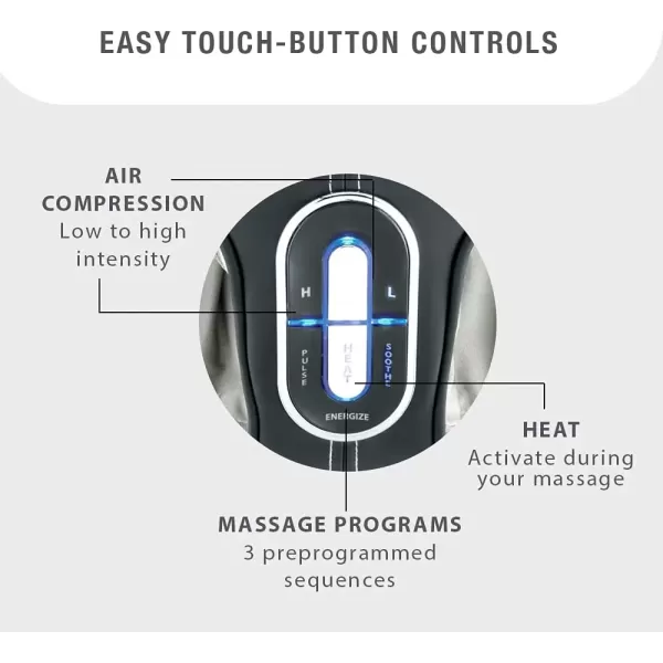 imageBrookstone Shiatsu Foot 3 Massage Programs with Heat Air Compression Deep Kneading Grey