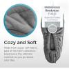 imageBrookstone Plush Footies  Slippers with Memory Foam Insole  UltraSoft Sherpa Footies for Indoor Wear NonSkid Sole OneSizeFitsMost Machine Washable Slippers for WomenPlush  Feather Gray