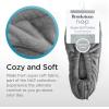 imageBrookstone Plush Footies  Slippers with Memory Foam Insole  UltraSoft Sherpa Footies for Indoor Wear NonSkid Sole OneSizeFitsMost Machine Washable Slippers for WomenSherpa  Glacier Grey