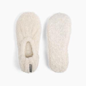 imageBrookstone Plush Footies  Slippers with Memory Foam Insole  UltraSoft Sherpa Footies for Indoor Wear NonSkid Sole OneSizeFitsMost Machine Washable Slippers for WomenLurex  Cannoli Cream