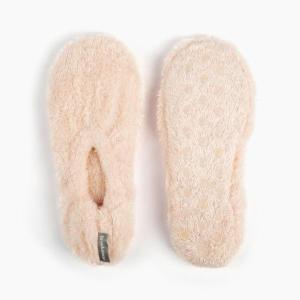 imageBrookstone Plush Footies  Slippers with Memory Foam Insole  UltraSoft Sherpa Footies for Indoor Wear NonSkid Sole OneSizeFitsMost Machine Washable Slippers for WomenPlush  Spanish Villa